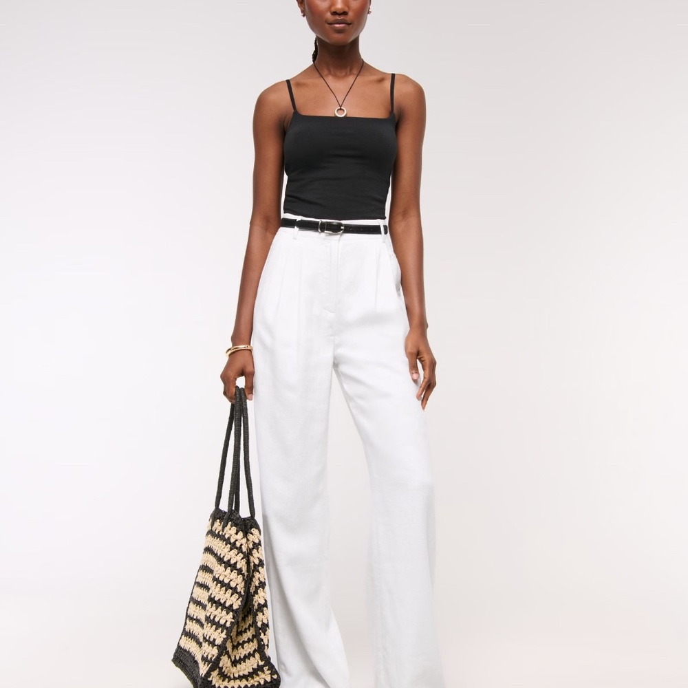 Abercrombie white linen pants